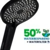 EcoRain™ Charly Waterbesparende Douchekop Zwart - 50% Waterbesparend - Regendouche 13 Cm - 3 Sproeistanden - Hoge Druk - Handdouche 2 EcoRain™ Charly Waterbesparende Douchekop Zwart - 50% Waterbesparend - Regendouche 13 Cm - 3 Sproeistanden - Hoge Druk - Handdouche -Badkamerproducten Winkel 1001x1200