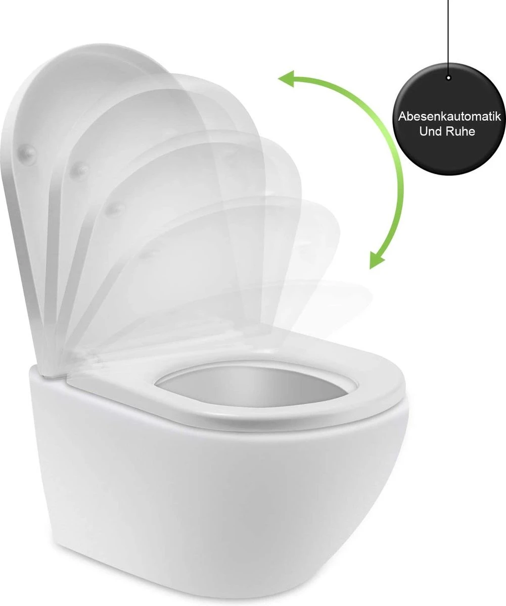 Merkloos WC Bril -Toiletbril - Quick - Release Functie - Soft Closed - Marmer 6 Merkloos WC Bril -Toiletbril - Quick - Release Functie - Soft Closed - Marmer - Afbeelding 4