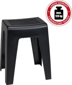 WENKO Badkamerkruk Kumba 38x47cm In Zwart Kunststof - Douchekruk -Badkamerproducten Winkel 1010x1200 3