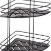 Merkloos Zwart Hoek Badkamerrekje/doucherekje 2-laags 23 Cm - Badkameraccessoires - Shampoo/zeep Rekje/houder -Badkamerproducten Winkel 1018x1200 1
