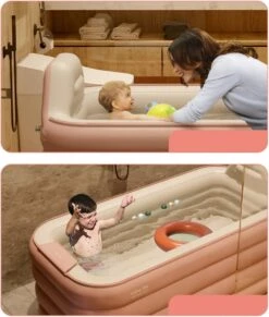 Merkloos Opblaasbaar Bad - Roze - Inclusief Air-Pomp - 1.6 Meter - Opblaasbaar Ligbad - Opblaasbare Badkuip - Zitbad -Badkamerproducten Winkel 1018x1200 4