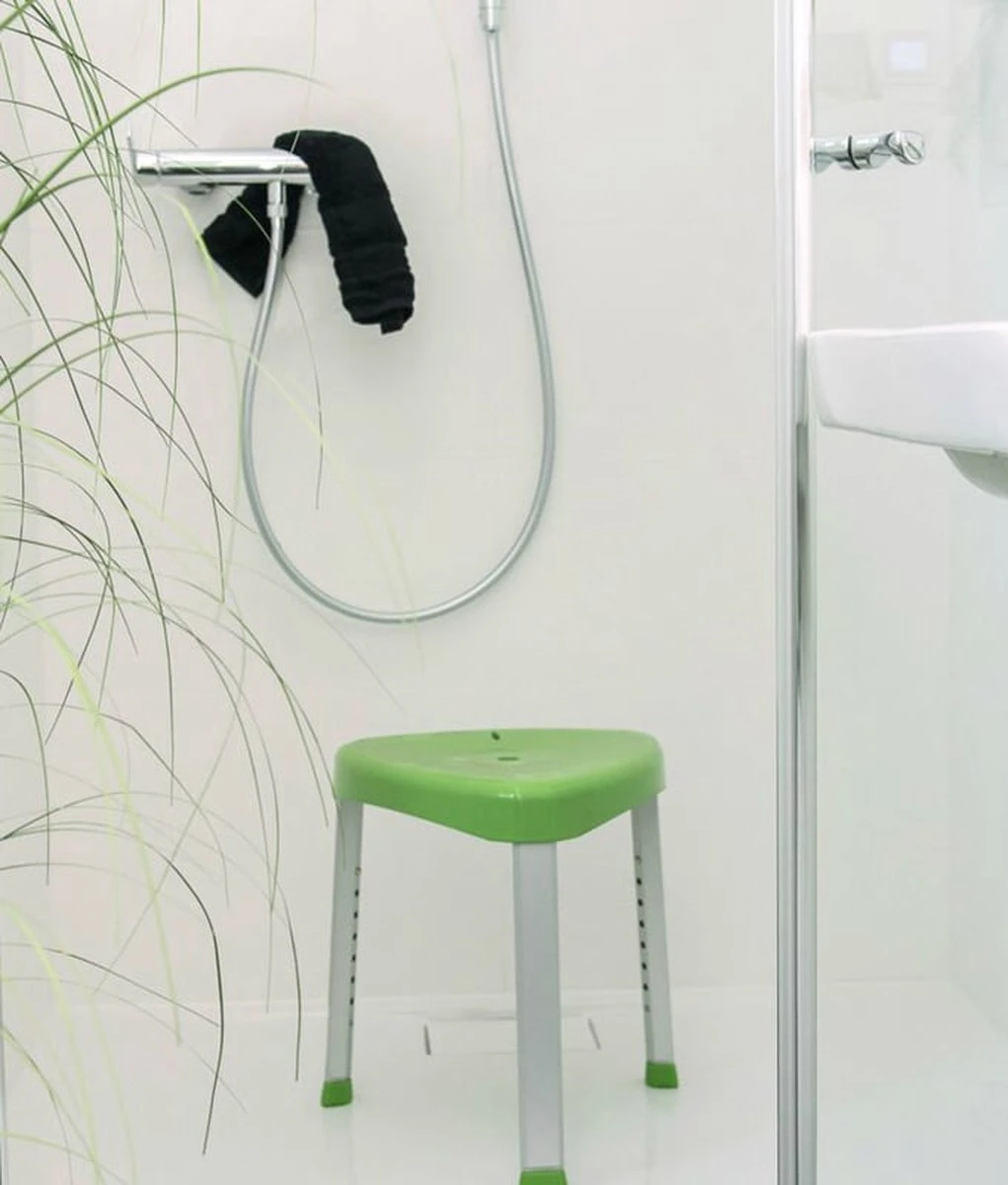 Hoek Douchekruk Verstelbaar - Groen - Driehoek Douchezitje - Belastbaar Tot 136 Kg 4 Hoek Douchekruk Verstelbaar - Groen - Driehoek Douchezitje - Belastbaar Tot 136 Kg - Afbeelding 2