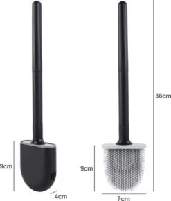 WC Borstel – Siliconen – Zwart – WC Borstel Met Houder – Vrijstaand – Hangend – WC Borstel En Houder – WC Borstel Zwart -Badkamerproducten Winkel 1022x1200