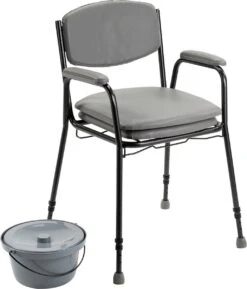 In Hoogte Verstelbare Toiletstoel / Postoel / WC Stoel Met Zachte Zitting. Tot 130 Kg Belastbaar. -Badkamerproducten Winkel 1026x1200 2