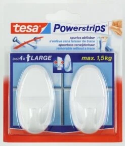 Tesa Powerstrips Haken Large - Wit - 2 Stuks -Badkamerproducten Winkel 1027x1200 2