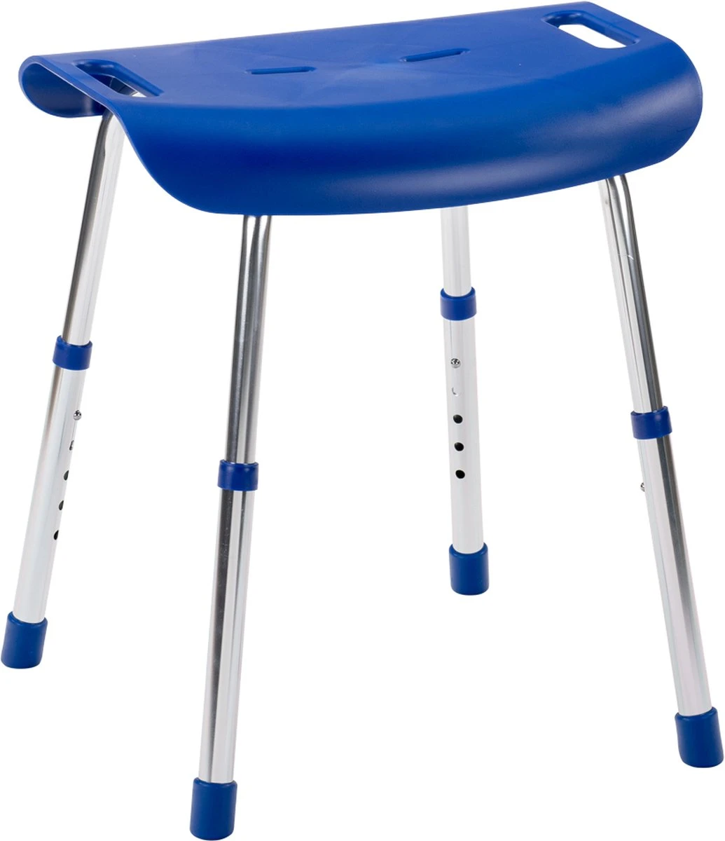 Luxe Design Douchekruk Met Handige Handgrepen - Blauw - In Hoogte Verstelbaar - Douchezitje - Douchestoel 3 Luxe Design Douchekruk Met Handige Handgrepen - Blauw - In Hoogte Verstelbaar - Douchezitje - Douchestoel