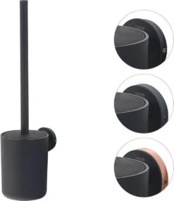 Tiger Urban Toiletaccessoireset - Toiletborstel Met Houder - Toiletrolhouder Met Klep - Handdoekhaak - Zwart -Badkamerproducten Winkel 1035x1200