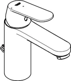 GROHE Eurosmart Cosmopolitan Wastafelkraan - Medium Uitloop - Met Trekwaste - Chroom - 2339700E -Badkamerproducten Winkel 1045x1200 3