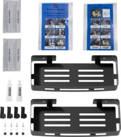 BrandtBergkamp RVS Doucherek 2 Laags – Zonder Boren – Doucherekje Hangend – Badkamerrek Zwart -Badkamerproducten Winkel 1054x1200 1