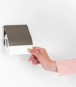 Brabantia ReNew WC Rolhouder - Met Klep - Platinum -Badkamerproducten Winkel 1056x1200 1
