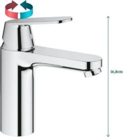 GROHE Eurosmart Cosmopolitan Wastafelkraan - Met EcoJoy - Zonder Waste - Chroom - 2339800E -Badkamerproducten Winkel 1076x1200 1