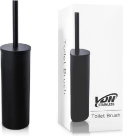 VDN Stainless Toiletborstel Met Houder - Toiletborstelhouder - Zwart - Wc Borstel Met Houder - RVS - Vrijstaand -Badkamerproducten Winkel 1080x1200