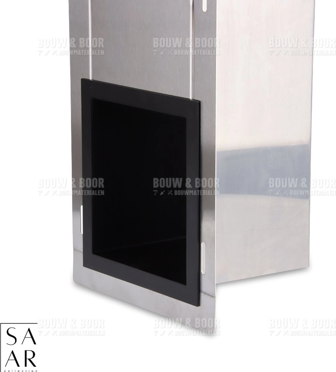 SAAR -Inbouw Toilet Reserve Rolhouder RVS - Met - MAT ZWART - Inzetstuk , (uitneembaar) -72 X 20 X 13 Cm - Inbouwdiepte 12 Cm 7 SAAR -Inbouw Toilet Reserve Rolhouder RVS - Met - MAT ZWART - Inzetstuk , (uitneembaar) -72 X 20 X 13 Cm - Inbouwdiepte 12 Cm - Afbeelding 5