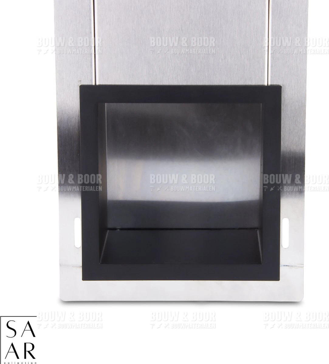 SAAR -Inbouw Toilet Reserve Rolhouder RVS - Met - MAT ZWART - Inzetstuk , (uitneembaar) -72 X 20 X 13 Cm - Inbouwdiepte 12 Cm 8 SAAR -Inbouw Toilet Reserve Rolhouder RVS - Met - MAT ZWART - Inzetstuk , (uitneembaar) -72 X 20 X 13 Cm - Inbouwdiepte 12 Cm - Afbeelding 6