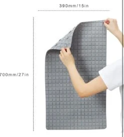 De Millennials Duurzame Antislip Douchemat Of Badmat Grijs Met Zuignappen – 70x40 Cm - Mat Voor In Bad – Anti Slip Douche Cabine Mat – Mat Voor In De Badkamer - Antislipmat -ontwerp Kan Worden Geadsorbeerd Op Gladde Grond En Douchemat -Badkamerproducten Winkel 1092x1200 3