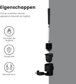 L'Sanc TB362 Plus - WC Borstel - Toiletborstel Met Houder - Zwart -Badkamerproducten Winkel 1093x1200