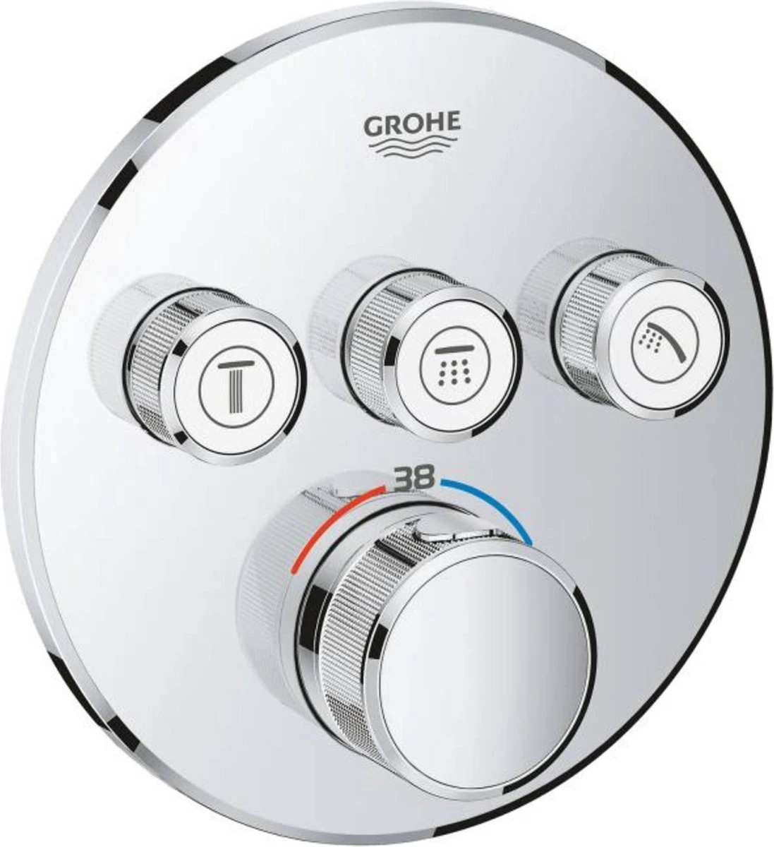 GROHE Grohtherm SmartControl Regendouche - Inbouw - ø 31 Cm - Rond -Chroom 8 GROHE Grohtherm SmartControl Regendouche - Inbouw - ø 31 Cm - Rond -Chroom - Afbeelding 6