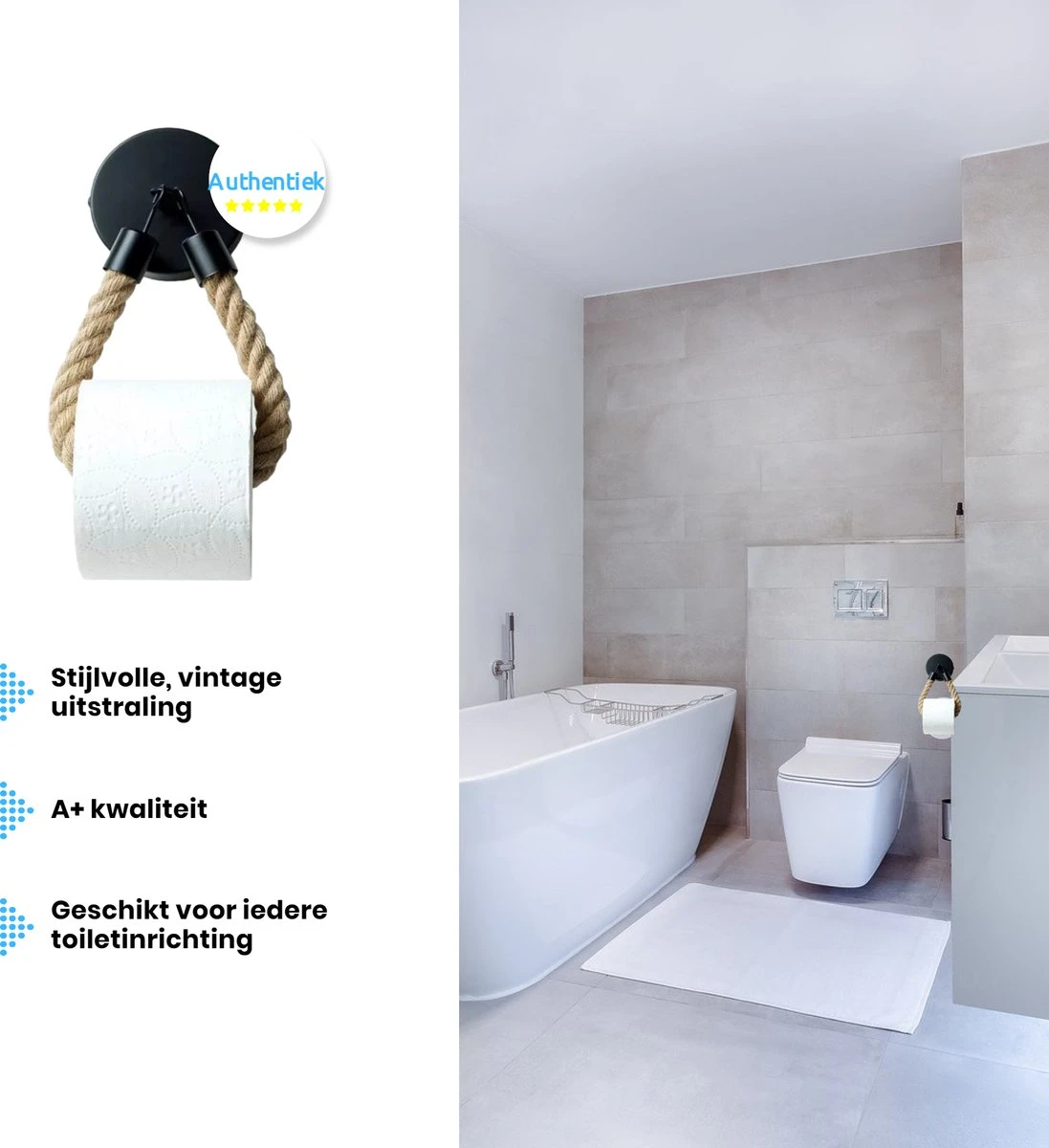 Jelta - Toiletrolhouder Zonder Te Boren - Zwart - Wc Rolhouder - Zuignap 5 Jelta - Toiletrolhouder Zonder Te Boren - Zwart - Wc Rolhouder - Zuignap - Afbeelding 3