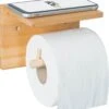 JoFlow® Toiletrolhouder Met Plankje | Wc Rolhouder Staand | Bamboe Badkamer Accessoires | Montage Met Schroeven En/of 3M Plakstrips -Badkamerproducten Winkel 1103x1200 1