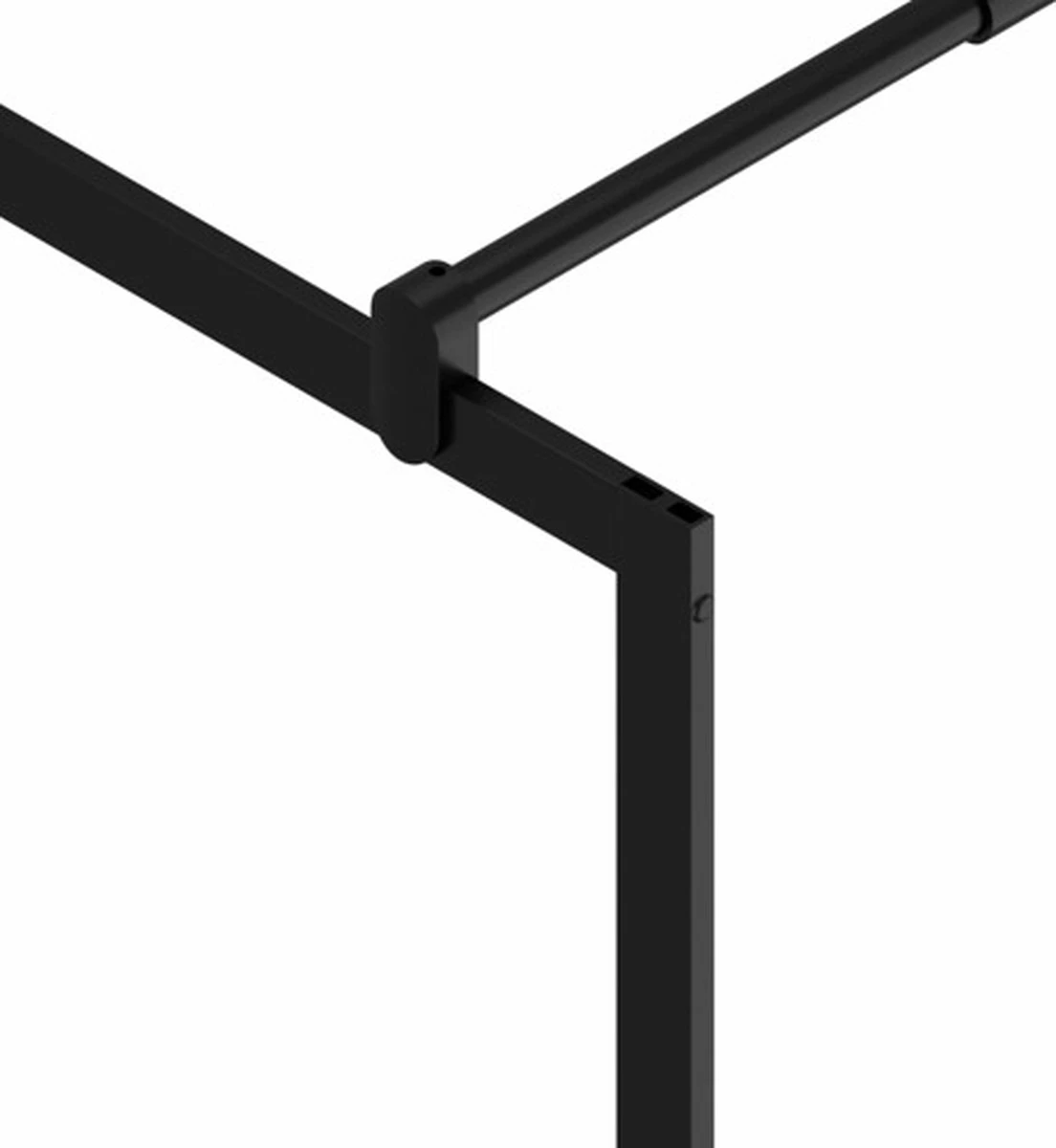 VidaXL Inloopdouchewand Transparant 90x195 Cm ESG-glas Zwart 5 VidaXL Inloopdouchewand Transparant 90x195 Cm ESG-glas Zwart - Afbeelding 3