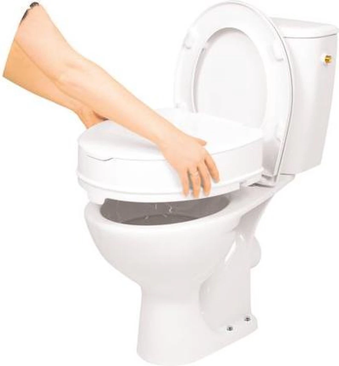 VITILITY Toiletverhoger Met Deksel 10 Cm - Wc Bril - Verhoogd Toilet 21 VITILITY Toiletverhoger Met Deksel 10 Cm - Wc Bril - Verhoogd Toilet - Afbeelding 19