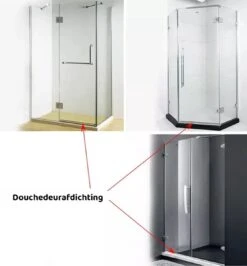 Minismus Douchedeurafdichting Met Waterkering (2 Strips Van 1 Meter, Makkelijk Inkortbaar) - Waterstopper Geschikt Voor Glas Van 6 Tot 8 Mm - Douchedorpel - Lekstrip Voor Horizontale Bevestiging -Badkamerproducten Winkel 1113x1200