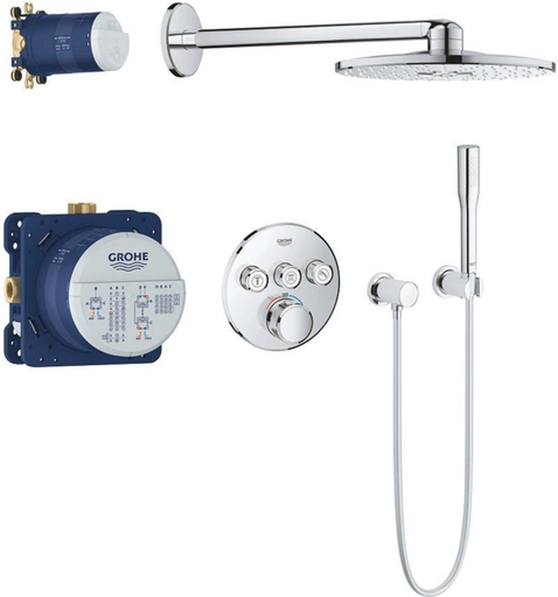 GROHE Grohtherm SmartControl Regendouche - Inbouw - ø 31 Cm - Rond -Chroom 13 GROHE Grohtherm SmartControl Regendouche - Inbouw - ø 31 Cm - Rond -Chroom - Afbeelding 11