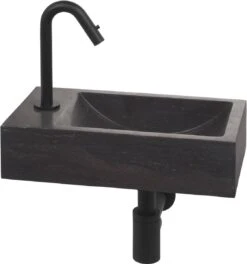 Saqu Tube - Fonteinkraan - Wastafelkraan Voor Het Toilet - Koudwaterkraan - Mat Zwart - C-uitloop -Badkamerproducten Winkel 1121x1200 2