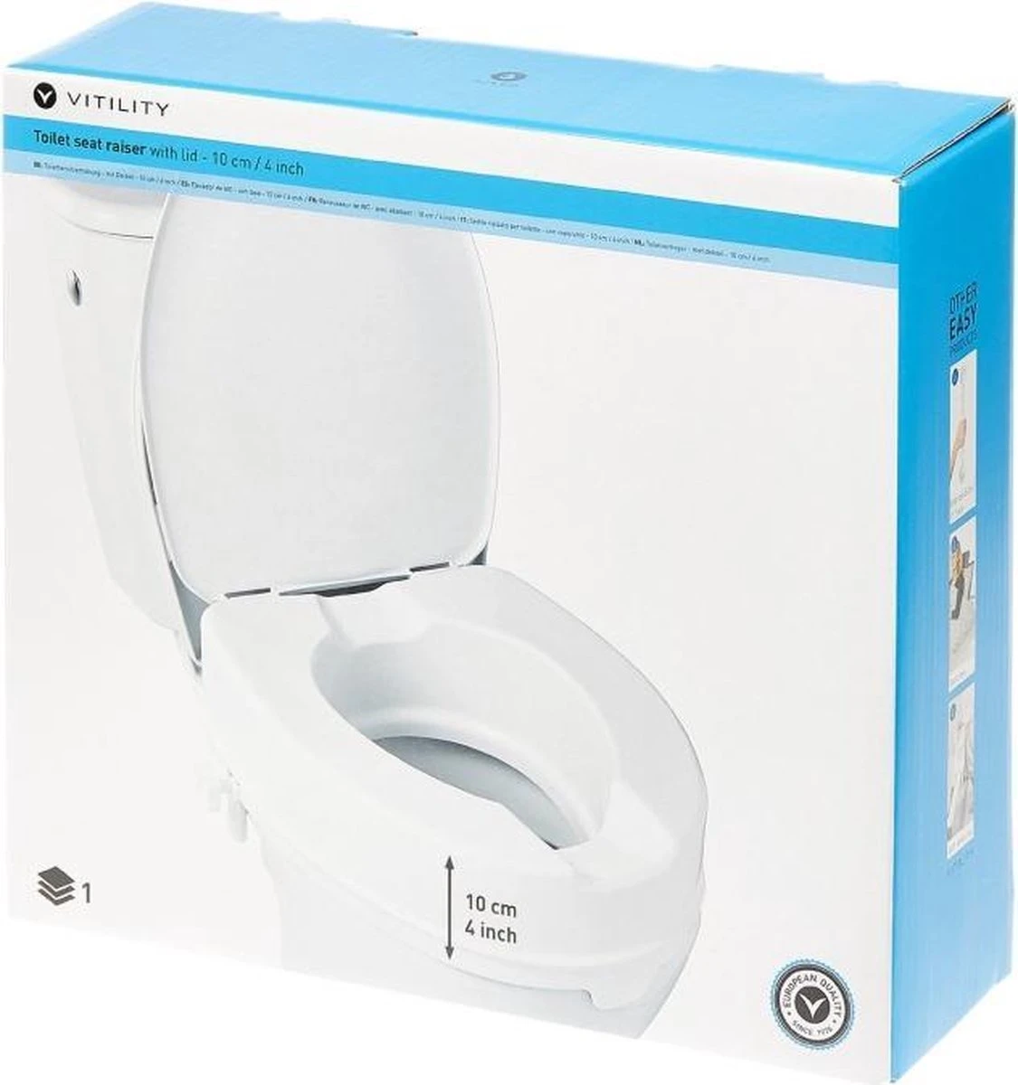 VITILITY Toiletverhoger Met Deksel 10 Cm - Wc Bril - Verhoogd Toilet 19 VITILITY Toiletverhoger Met Deksel 10 Cm - Wc Bril - Verhoogd Toilet - Afbeelding 17