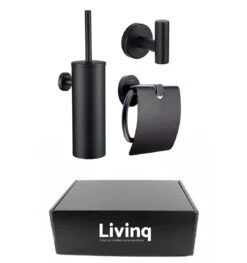 Toiletaccessoireset Zwart 3-delig - Luxe Toilet Set - Toiletborstel Met Houder - Toiletrolhouder Met Klep - Handdoekhaak -Badkamerproducten Winkel 1127x1200 1