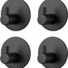 Trendfield Handdoekhaakjes Zelfklevend Rond - 4 Zwarte Handdoek Haakjes - Ronde Handdoekhaak - Zwart -Badkamerproducten Winkel 1128x1200