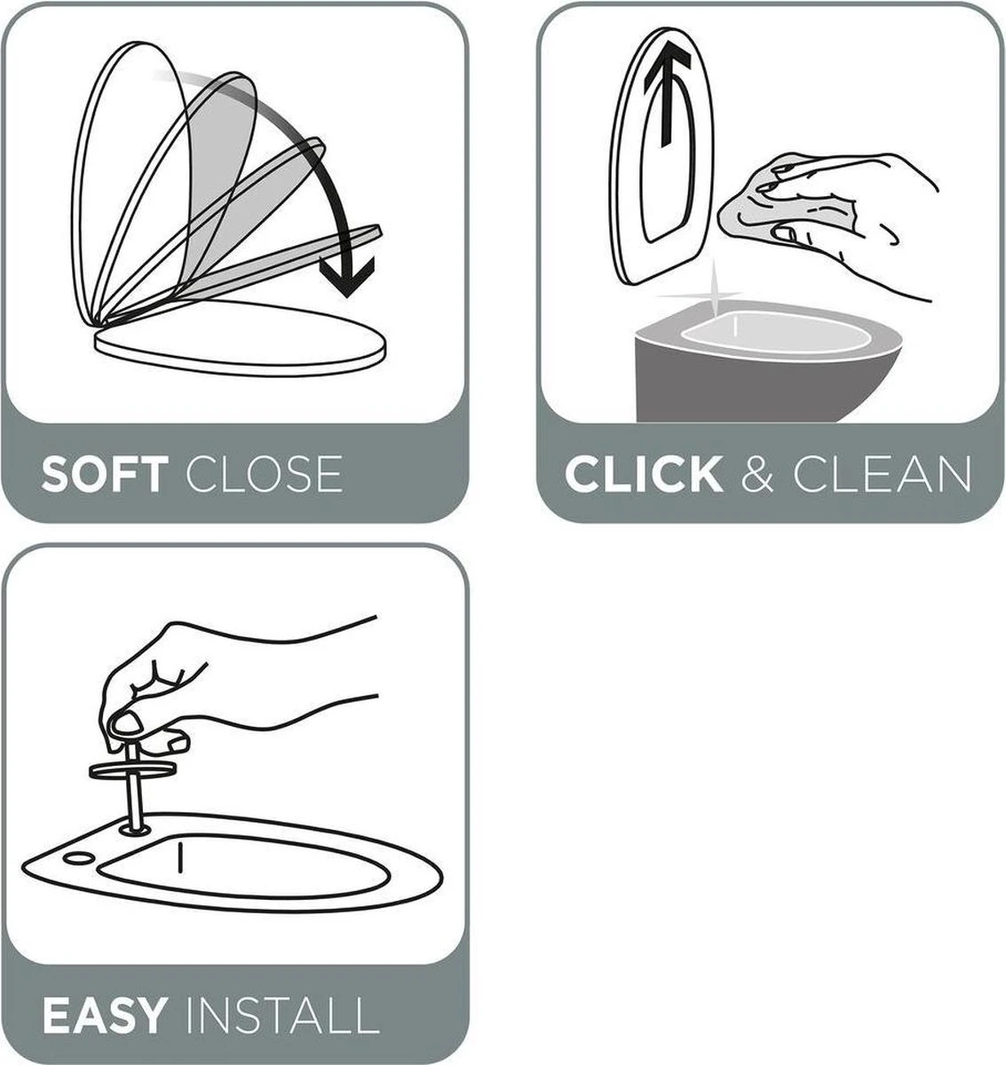 Tiger Ventura - Toiletbril - WC Bril - Duroplast - Zwart 7 Tiger Ventura - Toiletbril - WC Bril - Duroplast - Zwart - Afbeelding 5