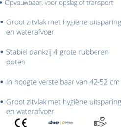 Drive Douchestoel Dsf 130 Opvouwbaar - Hygiene Uitsparing -Badkamerproducten Winkel 1141x1200 3