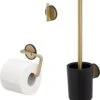 Tiger Tune - Toiletaccessoireset - Toiletborstel Met Houder - Toiletrolhouder Zonder Klep - Handdoekhaak – Messing Geborsteld / Zwart -Badkamerproducten Winkel 1148x1200 3