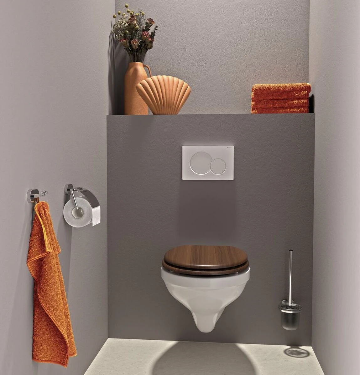Tiger Douglas - Toiletbril - MDF - Walnoot 9 Tiger Douglas - Toiletbril - MDF - Walnoot - Afbeelding 7