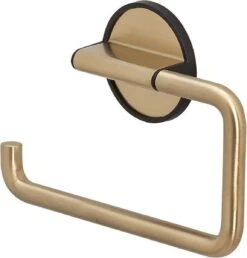 Tiger Tune - Toiletaccessoireset - Toiletborstel Met Houder - Toiletrolhouder Zonder Klep - Handdoekhaak – Messing Geborsteld / Zwart -Badkamerproducten Winkel 1150x1200