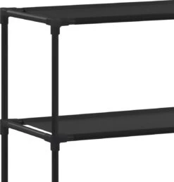 VidaXL Opbergrek Voor Boven Wasmachine 3-laags 69x28x169 Cm Zwart -Badkamerproducten Winkel 1151x1200