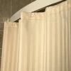 Douchegordijn Satijn Streep Ecru - Anti Schimmel – Waterdicht - Polyester - - Verzwaarde Zoom - Roestvrije Ogen - Douchegordijnen 180x200 Cm -Badkamerproducten Winkel 1153x1200