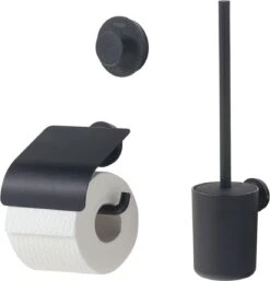 Tiger Urban Toiletaccessoireset - Toiletborstel Met Houder - Toiletrolhouder Met Klep - Handdoekhaak - Zwart -Badkamerproducten Winkel 1153x1200 2