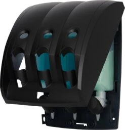 Aquathof, Zeepdispenser, Mat Zwart, 3 Kamer, 3 Reservoirs, 3x350ml, Hangend, Wandmontage -Badkamerproducten Winkel 1155x1200 7