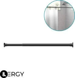 Douchestang Uitschuifbaar 70 - 110 Cm | Douchegordijn Stang | Zwart | Kledingroede Verstelbaar | Ophangsysteem | Kledingstang