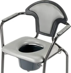 Toiletstoel Grijs Met Comfortabele Zitting En Emmer Met Deksel - Postoel - WC Stoel -Badkamerproducten Winkel 1163x1200 4