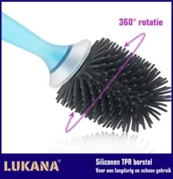 Lukana Siliconen WC Borstel Met Zeepdispenser - Hervulbaar - Vrijstaand Of Hangend - Sneldrogend, Hygiënisch & Antibacteriële Werking - Zonder Boren - Toilet Brush - Toiletborstel Houder - Lekbak -Badkamerproducten Winkel 1164x1200 3