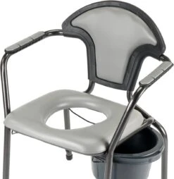 Toiletstoel Grijs Met Comfortabele Zitting En Emmer Met Deksel - Postoel - WC Stoel -Badkamerproducten Winkel 1166x1200 4