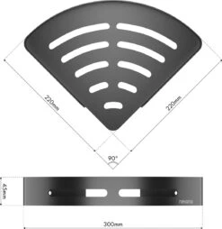Doucherek 2 Stuks - Douchemand - Hangend Hoek - Telescopisch - Zonder Boren - Zwart - RVS -Badkamerproducten Winkel 1168x1200 2
