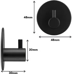 Toiletrolhouder Inclusief Handdoekhaak - Zonder Boren - Zelfklevend - Zwart - Staand -Badkamerproducten Winkel 1172x1200 1