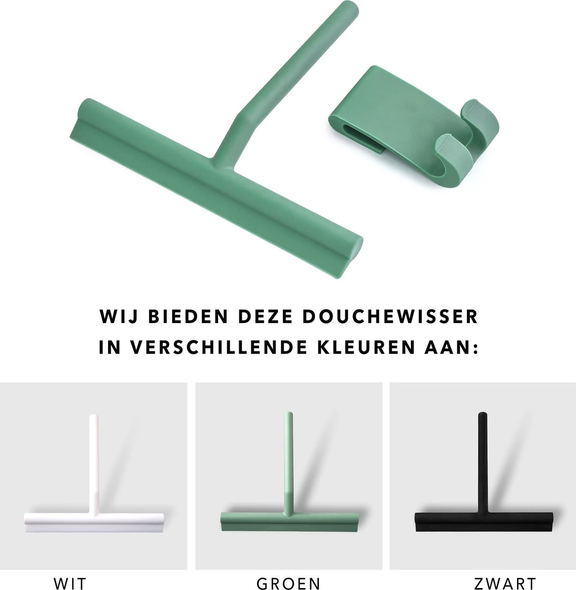 Douchewisser Groen Met Ophangsysteem- Badkamer Accessoires- Raamwisser- Trekker Douche- Silicone- 21cm X 16cm 9 Douchewisser Groen Met Ophangsysteem- Badkamer Accessoires- Raamwisser- Trekker Douche- Silicone- 21cm X 16cm - Afbeelding 7