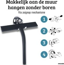 Mmoods Douchewisser Zwart - Douche Trekker Met Zuignap - Vloerwisser Badkamer - Vloertrekker RVS 12 Mmoods Douchewisser Zwart - Douche Trekker Met Zuignap - Vloerwisser Badkamer - Vloertrekker RVS -Badkamerproducten Winkel 1172x1200 4