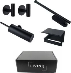 Toiletset Zwart 4-delig - Toiletaccessoireset - Toiletborstelhouder - Toiletrolhouder - Reserverolhouder - Handdoekhaakjes - RVS - Toilet Accessoires Set - Badkamer 14 Toiletset Zwart 4-delig - Toiletaccessoireset - Toiletborstelhouder - Toiletrolhouder - Reserverolhouder - Handdoekhaakjes - RVS - Toilet Accessoires Set - Badkamer -Badkamerproducten Winkel 1176x1200 3