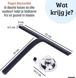 Mmoods Douchewisser Zwart - Douche Trekker Met Zuignap - Vloerwisser Badkamer - Vloertrekker RVS 13 Mmoods Douchewisser Zwart - Douche Trekker Met Zuignap - Vloerwisser Badkamer - Vloertrekker RVS -Badkamerproducten Winkel 1177x1200 4